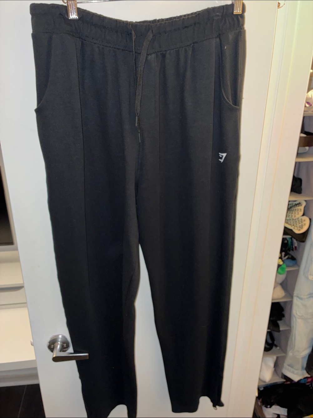 Gymshark Black Men's Joggers with Subtle Logo